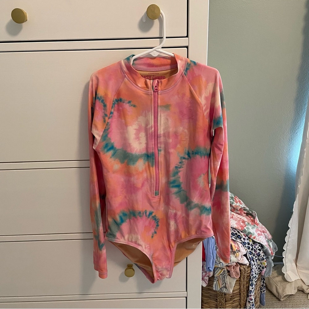 Crewcuts Long Sleeved Tie-Dye Rashguard Size 12